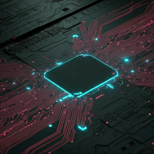 Futuristic computer circuitry